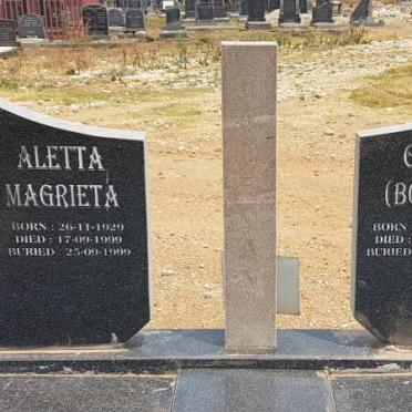 FREEMAN Gert 1933-2010 &amp; Aletta Magrieta 1929-1999