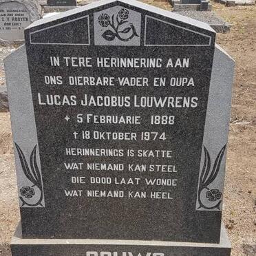 GOUWS Lucas Jacobus Louwrens 1888-1974