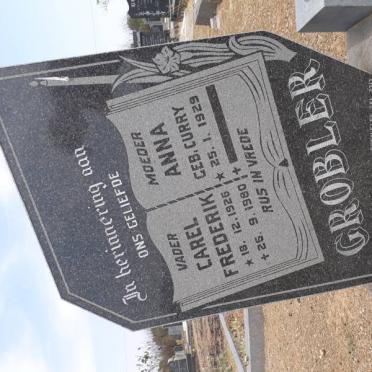 GROBLER Carel Frederik 1926-1980 &amp; Anna CURRY 1929-