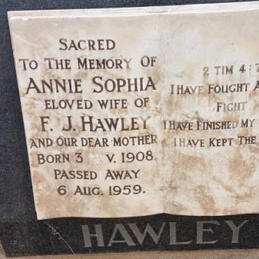 HAWLEY Annie Sophia 1908-1959