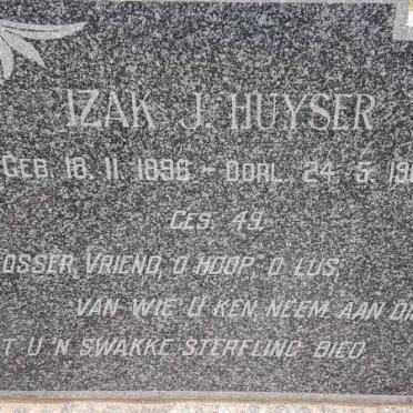 HUYSER Izak J. 1896-1966