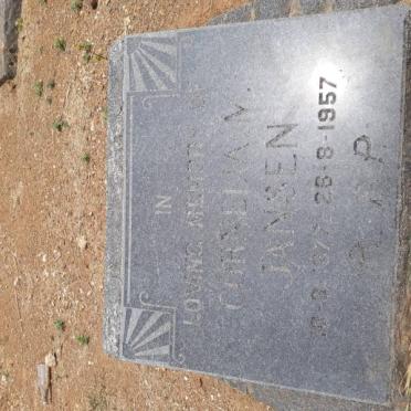 JANSEN Cornelia M. 187?-1957