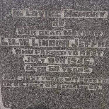 JEFFREY Lilie Lindon -1946