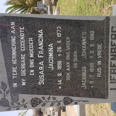 LIEBENBERG Jacobus Johannes 1899-1980 &amp; Susara Francina Jacomina 1896-1973
