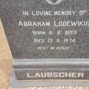 LAUBSCHER Abraham Lodewikus 1893-1974