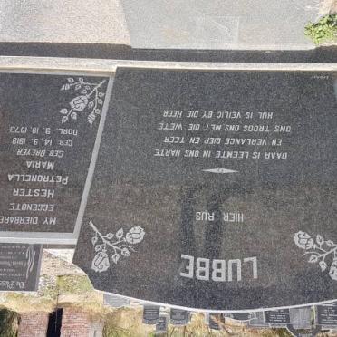 LUBBE Andries Johannes 1911-1975 &amp; Hester Petronella Maria DREYER 1918-1973
