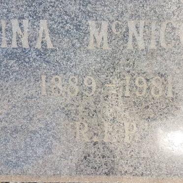 McNICOL Ina 1889-1981