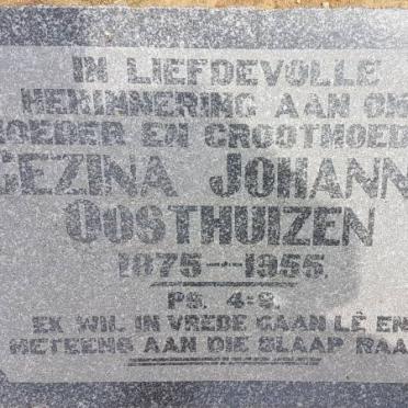 OOSTHUIZEN Gezina Johanna 1875-1955