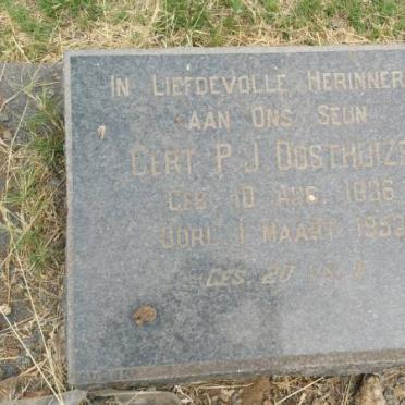 OOSTHUIZEN Gert P.J. 1936-1953