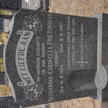 PRETORIUS Susanna Cornelia nee CRONJÉ 1939-1967