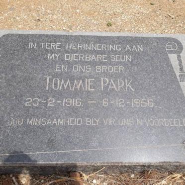 PARK Tommie 1916-1956