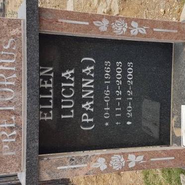 PRETORIUS Ellen Lucia 1963-2003