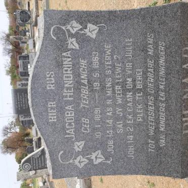 PIENAAR Jacoba Hendrina nee TERBLANCHE 1891-1963