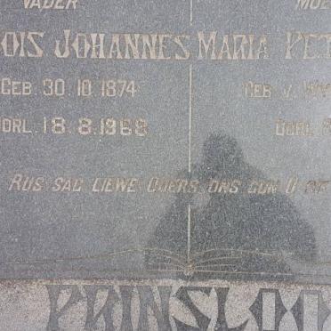 PRINSLOO Francois Johannes 1874-1968 &amp; Maria Petronella 1884-1959