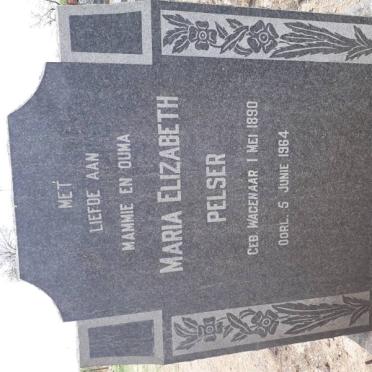 PELSER Maria Elizabeth nee WAGENAAR 1890-1964