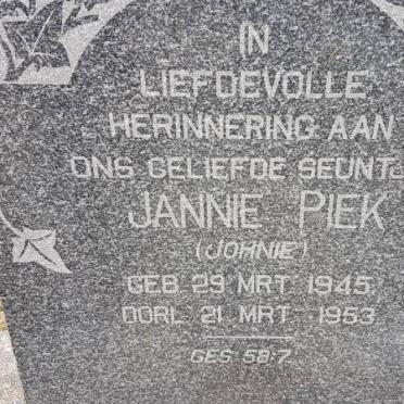 PIEK Jannie 1945-1953
