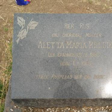 RHEEDER Aletta Maria nee ERASMUS 18??-1968