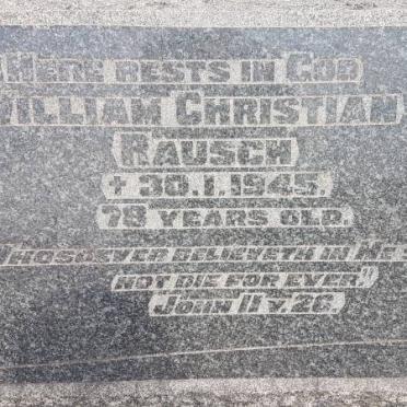RAUSCH William Christian -1945