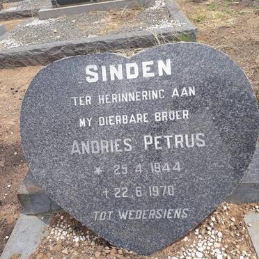 SINDEN Andries Petrus 1944-1970