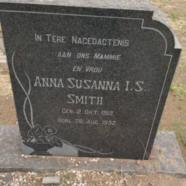 SMITH Anna Susanna I.S. 1913-1952
