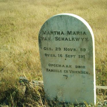 SCHALKWYK Martha Maria, van 1891-1911