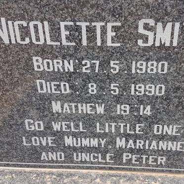 SMITH Nicolette 1980-1990