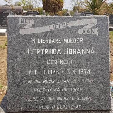 SINDEN Gertruida Johanna nee NEL 1926-1974