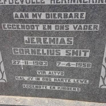 SMIT Jeremias Cornelius 1903-1958