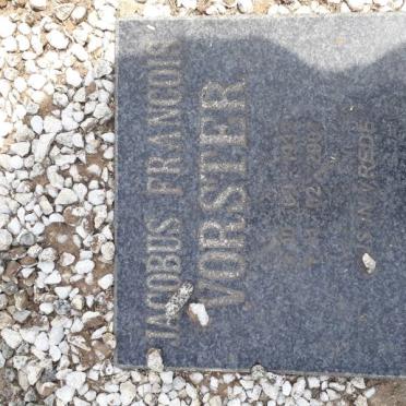 VORSTER Jacobus Francois 1935-200?