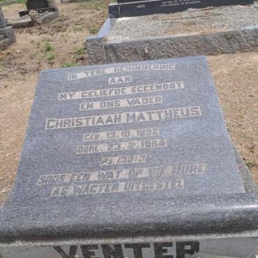 VENTER Christiaan Mattheus 1892-1964