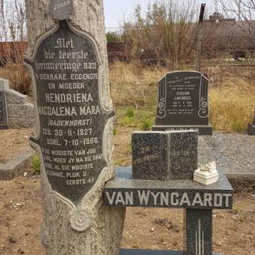 WYNGAARDT Hendriena Magdalena Mara, van nee BADENHORST 1927-1966
