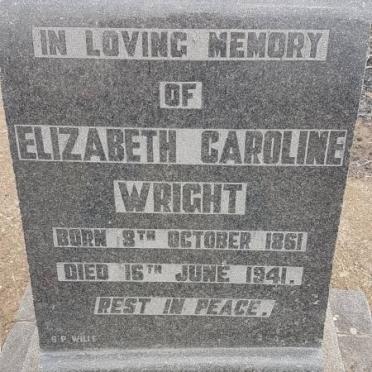 WRIGHT Elizabeth Caroline 1861-1941