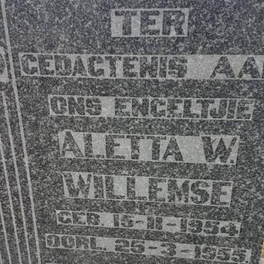 WILLEMSE Aletta W. 1954-1955