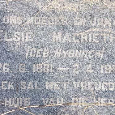 ? Elsie Magrietha nee MYBURGH 1881-1972
