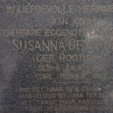 ? Susanna Gertruida nee ROOTHMAN 1906-1954