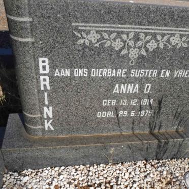 BRINK Anna D. 1914-1975
