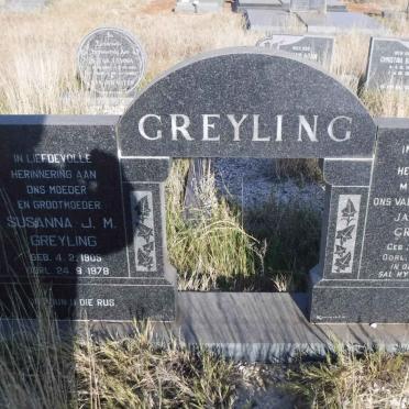 GREYLING Jacob J.C. 1891-1974 &amp; Susanna J.M. 1905-1978