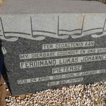 PIETERSE Ferdinand Lukas Johannes 1920-1959