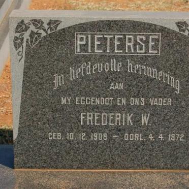 PIETERSE Frederik W. 1909-1972