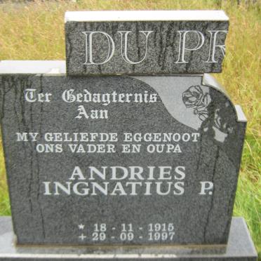 PREEZ Andries Ignatius P., du 1915-1997