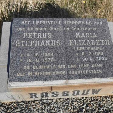 ROSSOUW Petrus Stephanus 1904-1978 &amp; Maria Elizabeth VISAGIE 1910-2004
