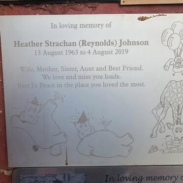JOHNSON Heather Strachan nee REYNOLDS 1963-2019