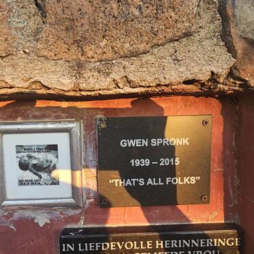 SPRONK Gwen 1939-2015