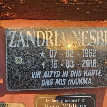NESBITT Zandria 1962-2016