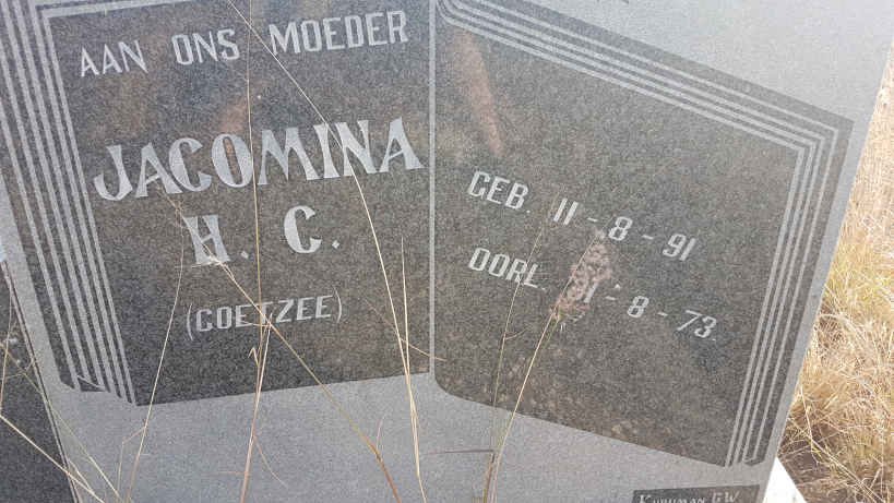 VILJOEN Petrus H.J. 1888-1968 &amp; Jacomina H.C. COETZEE 1891-1973