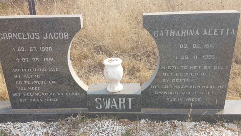 SWART Cornelius Jacob 1908-1991 & Catharina Aletta 1910-1993