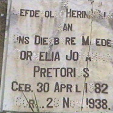 PRETORIUS Cornelia Johanna 1882-1938