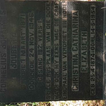 JOUBERT Cornelius Johannes 1871-1946 &amp; Christina Catharina Elizabeth 1874-1954