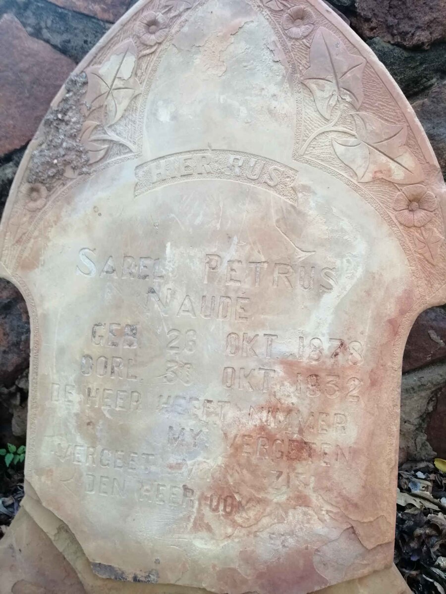 NAUDE Sarel Petrus 1878-1932