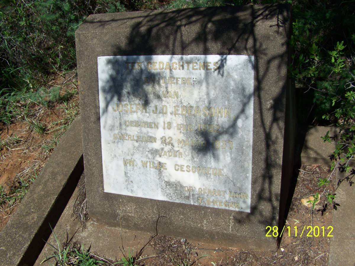 EBERSOHN Joseph J.D. 1892-1933